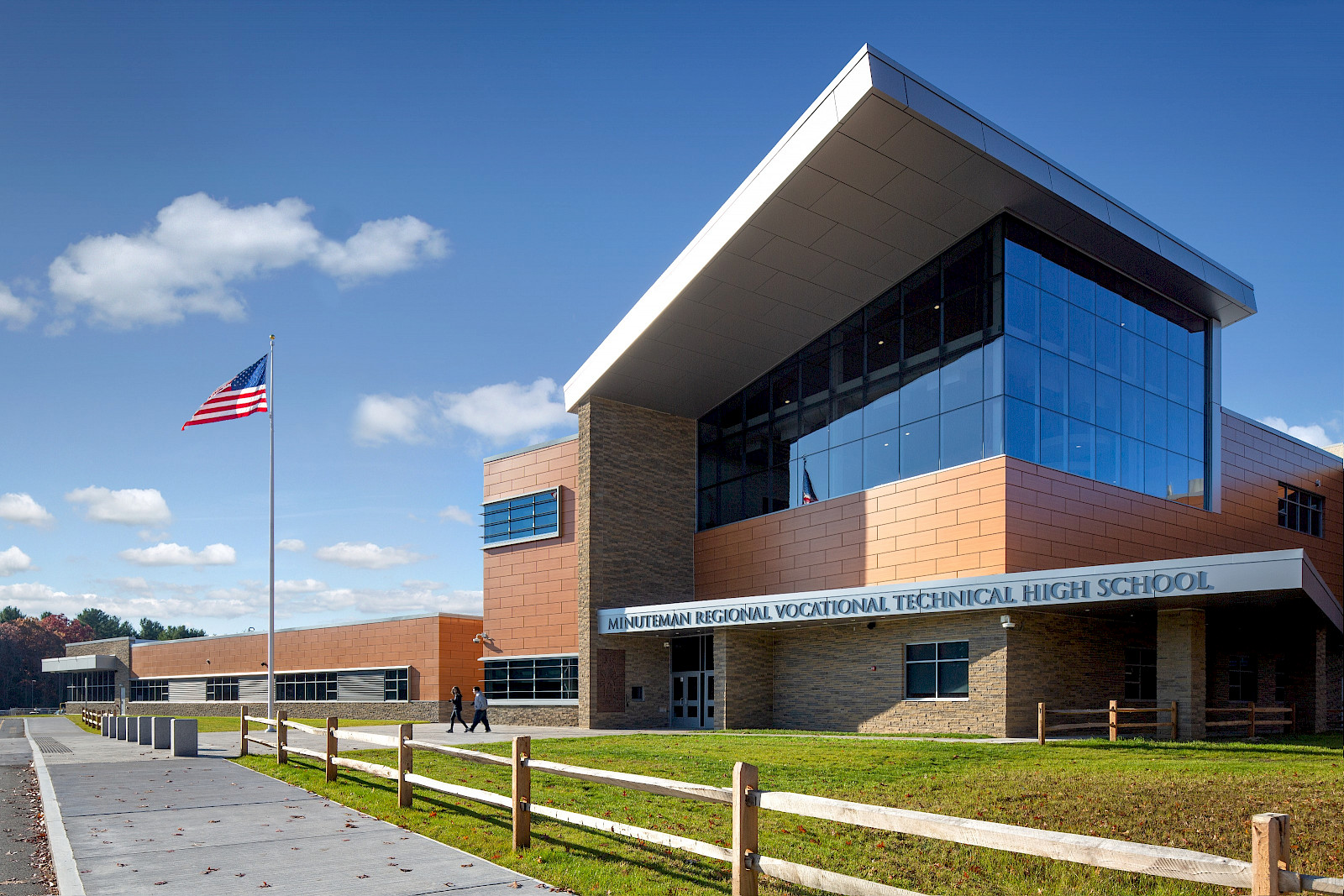 Exterior of Minuteman Regional Vocational Technical High School